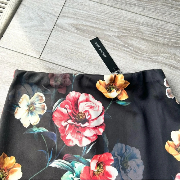 NWT Another Story Floral Print  Midi Skirt with Fluted Hem Mermaid Skirt - Picture 5 of 15